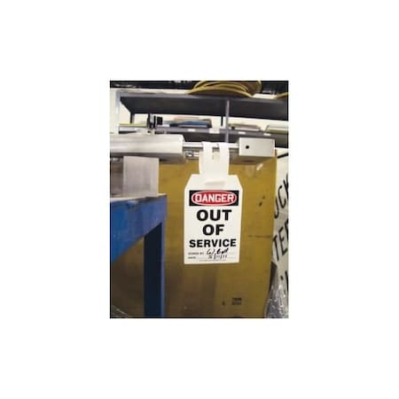 Accuform Danger, Self-Laminating PF-Cardstock, 3-1/4 in Width, 0.3 in Height, , 25 PK TAL351